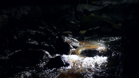 Underground River in Limestone Cave County Cavan Ireland Stock Footage 99249842