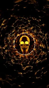 Underground Skull Cave Stock Illustration