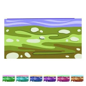 Underground soil layers displaying earth structure with water graphic Stock Illustration