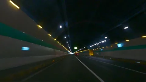 Underground speedway tunnel Stock Footage 152827967