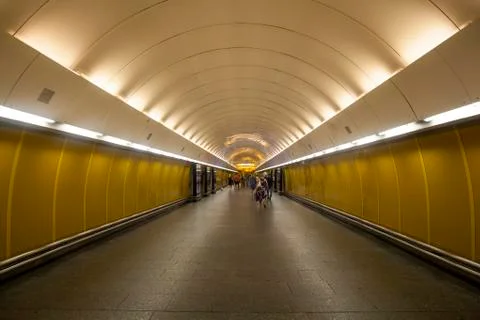 Underground station in Prague Foto stock