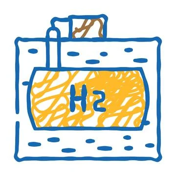 Underground storage hydrogen icon doodle illustration Stock Illustration