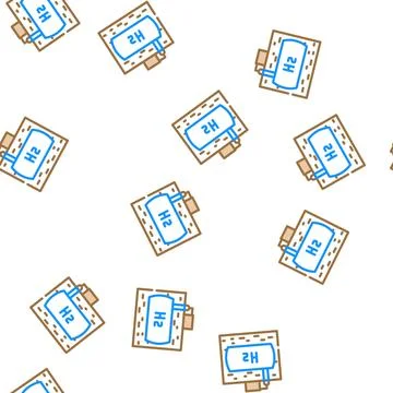 Underground storage hydrogen vector seamless pattern Illustrazione stock