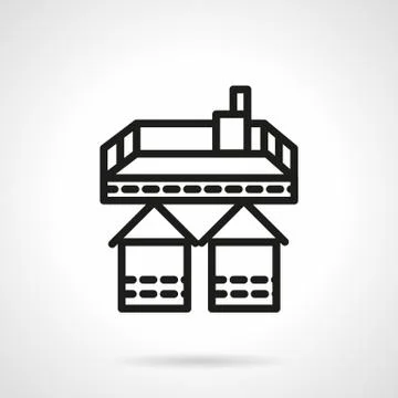 Underground storage line vector icon Stock Illustration