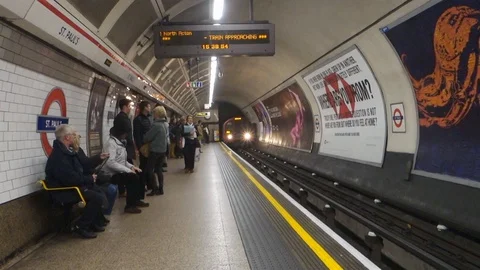 Underground stpauls train Stock Footage 124223770