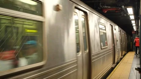 Underground Subway Train Stock Footage 67581353