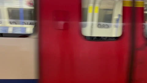 Underground Subway Train passes through station Stock Footage 213053844