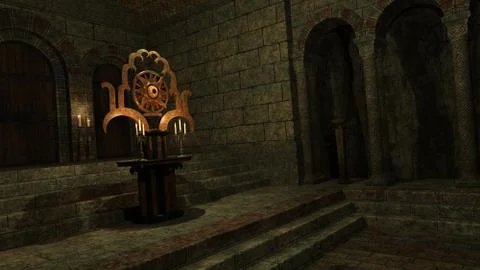 Underground tepmle Stock Illustration