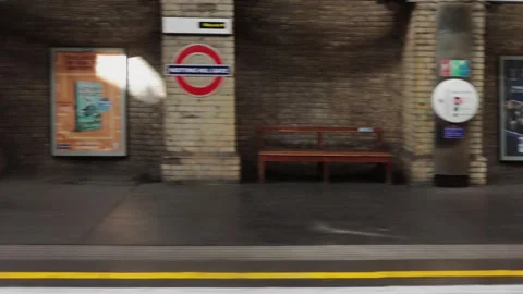 Underground Train departing view from window Video stock 318233518