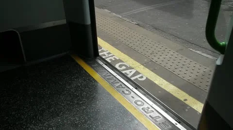 Underground train doors - HD Video stock 22312824