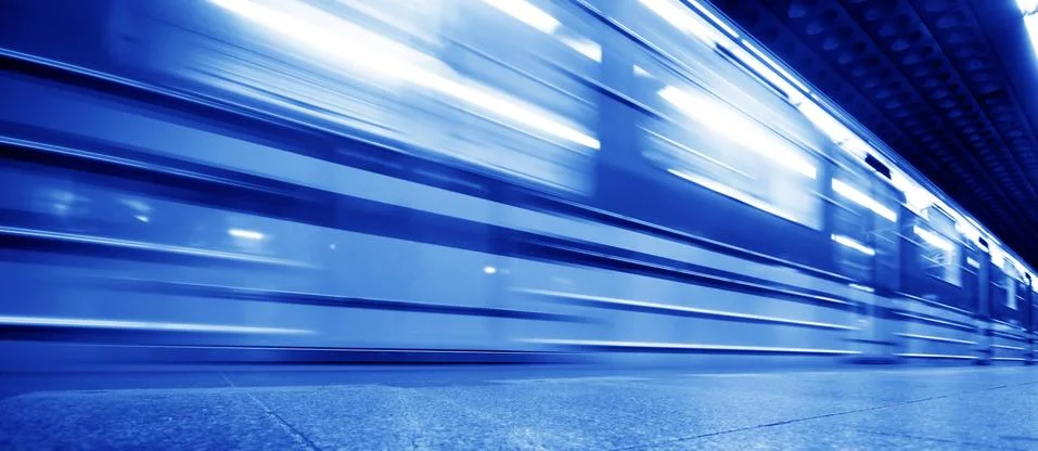 Underground train dynamic motion picture Stock-Fotos