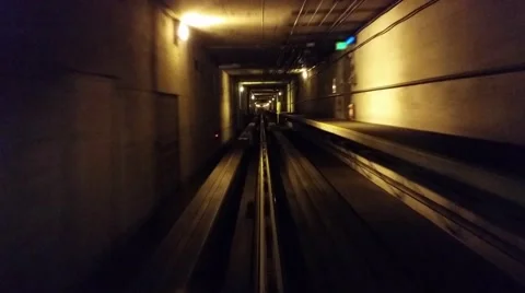 Underground Train First Person Stock Footage 50030175