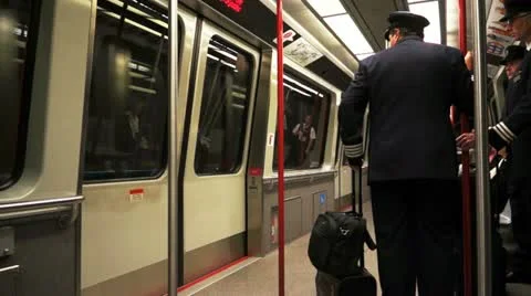 Underground train. Subway train.  Stock Footage 12202915
