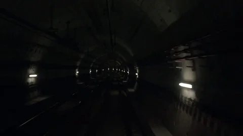 Underground train tunnel Stock Footage 71770431