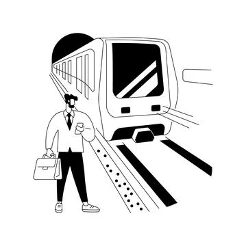 Underground transport abstract concept vector illustration. Stock Illustration