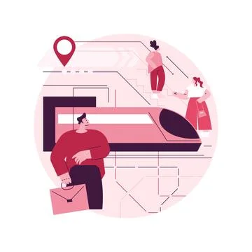 Underground transport abstract concept vector illustration. Stock Illustration