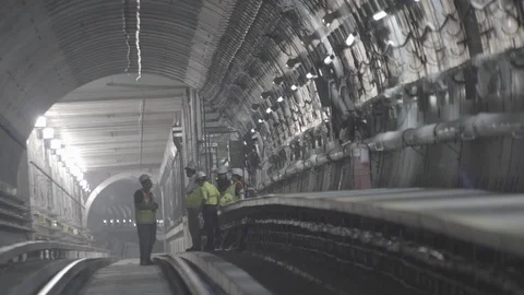 Underground tunnel construction, Malaysia Stock Footage 86141347