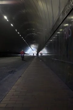 Underground tunnel at daytime Stock Photos