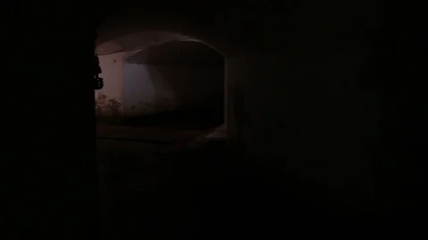 Underground tunnel prison Stock Footage 72744898