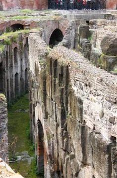 Undergrounds of Colosseum Stock Photos