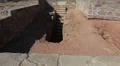 Undergroung building and stairs of ancient necropolis in Pafos city, Cyprus HD Footage