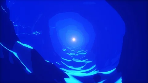 Underland Tunnel. Tunnel Loop. Light at the end of the tunnel. Stock Footage 102715616