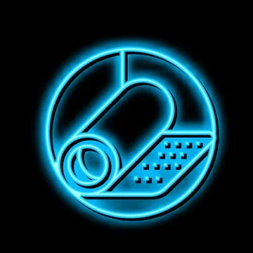 Underlay for parquet board neon glow icon illustration 스톡 일러스트