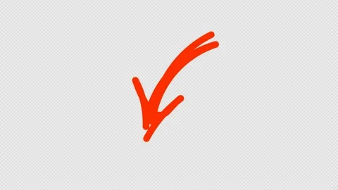 Underline arrow scribbles graphic animation. Alpha channel Video stock 312271375