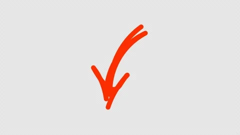 Underline arrow scribbles graphic animation. Alpha channel Video stock 312271568