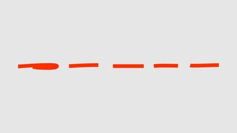 Underline dotted line scribbles graphic animation. Alpha channel Video stock 312271243