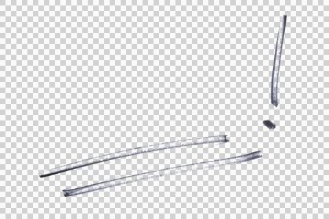 An underline with exclamation points drawn with black marker Stock Illustration