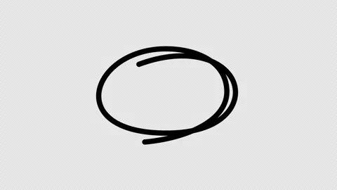 Underline round scribbles graphic animation. Alpha channel Video stock 312271157