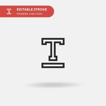 Underline Simple vector icon. Illustration symbol design template for web mob Stock Illustration