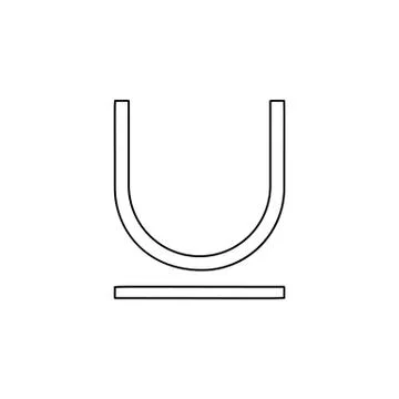 Underline, text icon. Simple thin line, outline vector of Text editor icons f Stock Illustration