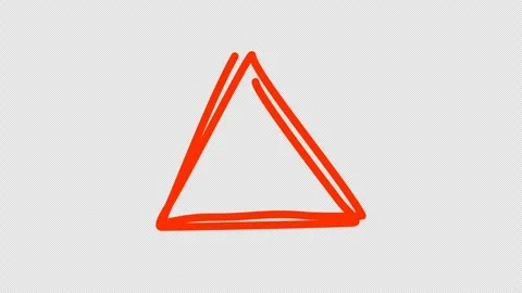 Underline triangle scribbles graphic animation. Alpha channel Stock Footage 312271415