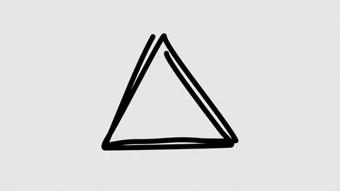 Underline triangle scribbles graphic animation. Alpha channel 스톡 동영상 312271428