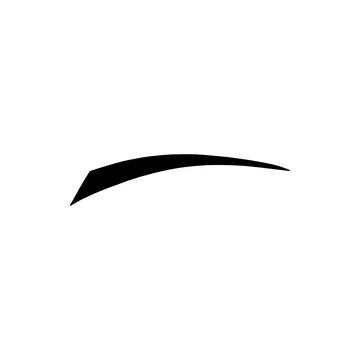 Underline typography line or tail design element, vector illustration isolated. Stock Illustration