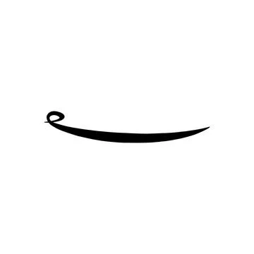 Underline typography pen stroke or feature mark, vector illustration isolated. Stock Illustration