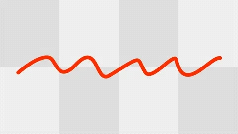 Underline wavy scribbles graphic animation. Alpha channel Stock Footage 312271240