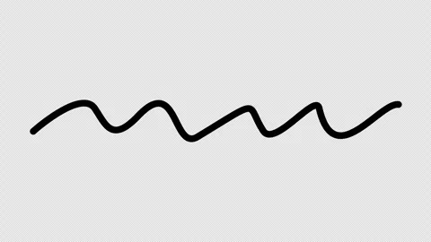 Underline wavy scribbles graphic animation. Alpha channel Video stock 312271245