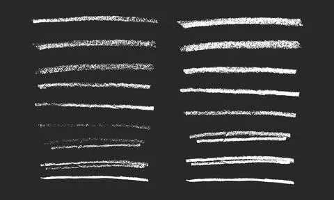Underlining highlight pencil crayon hand draw lines set. Vector stock Stock Illustration