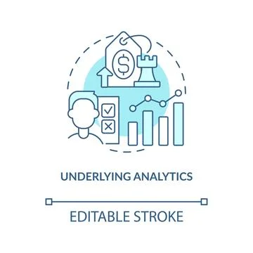 Underlying analytics blue concept icon イラスト素材