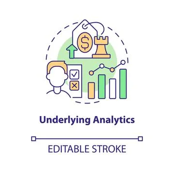 Underlying analytics concept icon イラスト素材