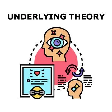 Underlying theory concept of human thinking process Ilustración de archivo