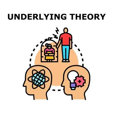 Underlying theory shaping human thought and freedom concept Stock Illustration