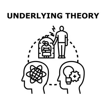 Underlying theory shaping human thought and freedom concept Stock Illustration