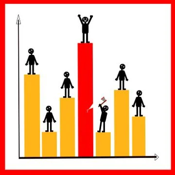 Undermining someone success Illustrazione stock