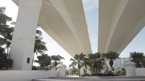 Underneath Big White Bridge Stock Footage 102138460