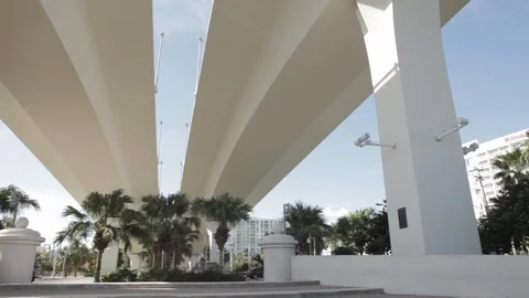 Underneath Big White Bridge Video stock 102138646