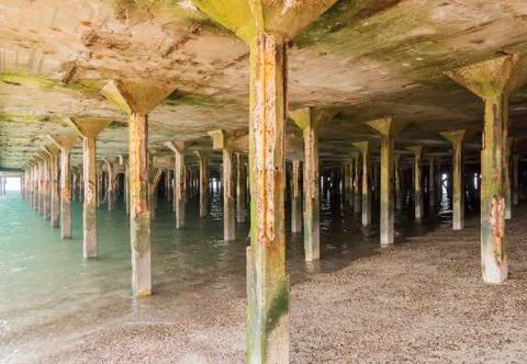 Underneath of the Clacton Pier Stock Photos
